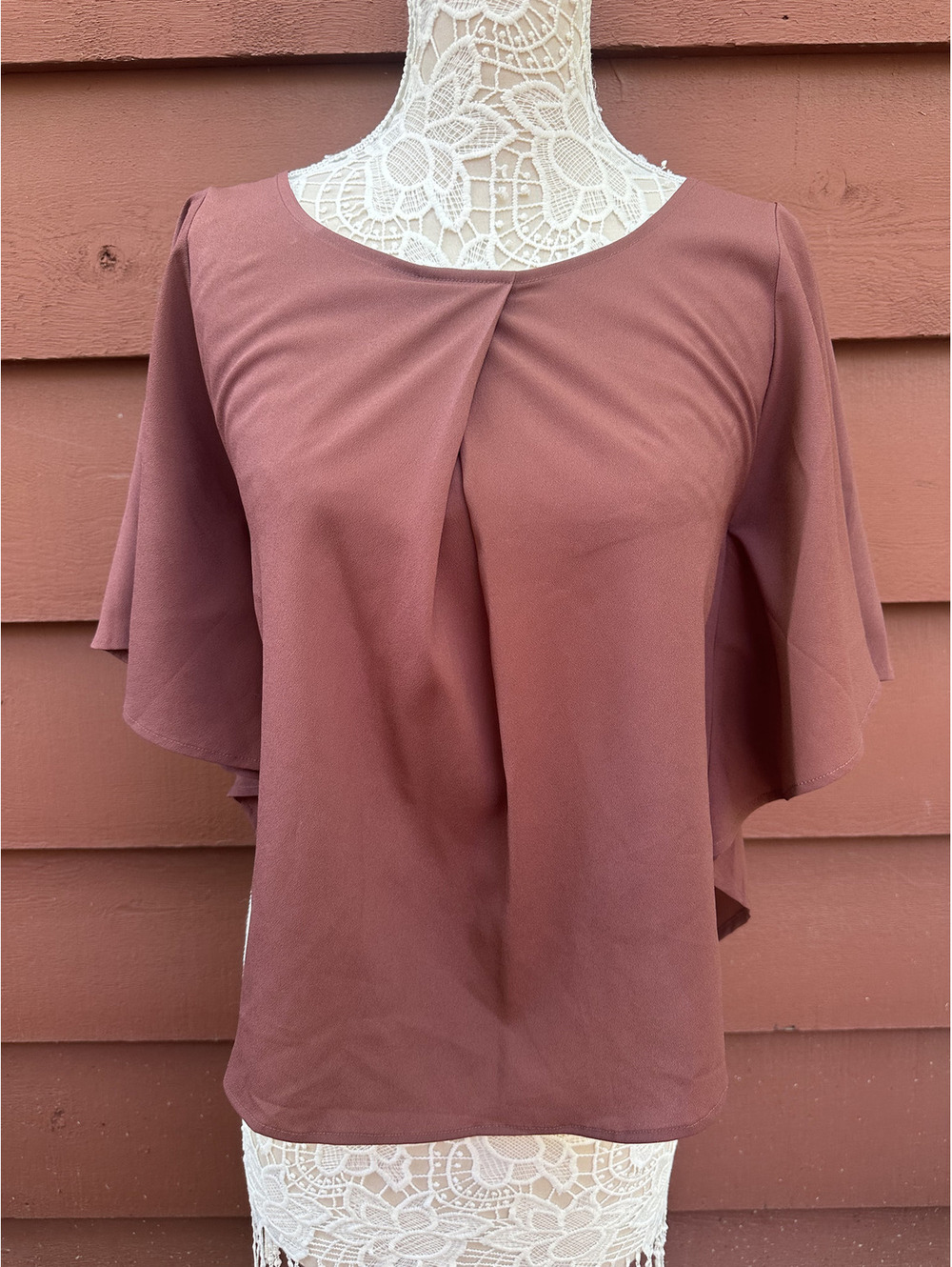 Jack Rusty‎ Brown Drape Sleeve Blouse